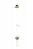 Lampa wisząca LED tuba z kulą złota designerska uniwersalna dekoracyjna ściemnialna MELITA 331510108 Trio